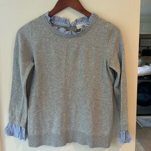 Loft sweater with collar and sleeve detail